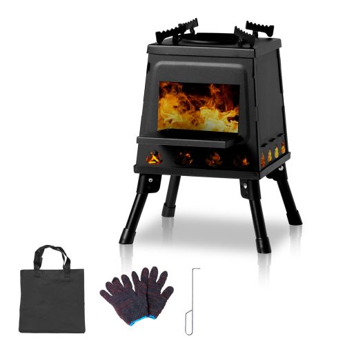 Wrought Iron Panel 27x27x34cm Black Detachable Piece Portable Camping Stove Wrought Iron Panel 27x27x34cm Black Detachable Piece Portable Camping Stove