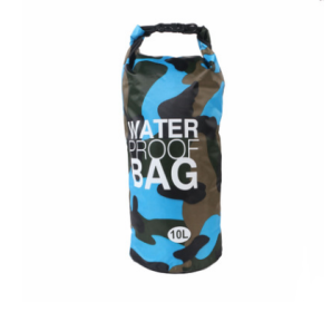 Camouflage waterproof bucket bag beach bag waterproof bucket bag outdoor drifting waterproof bag waterproof bag (Option: Light blue-2L)