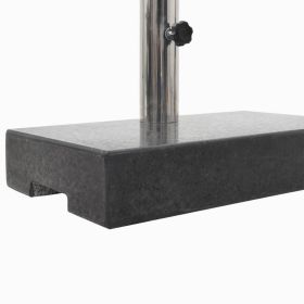 vidaXL Parasol Base Granite 25 kg Rectangular Black (Option: as picture)