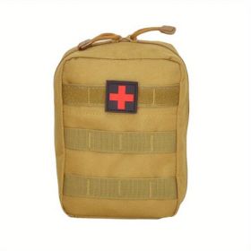 Outdoor Multifunctional MOLLE Attachment Medical Kit Climbing Climbing Survival KitOutdoor Gear Emergency Kits Trauma Bag For Camping Boat Huntin (Color: Khaki)